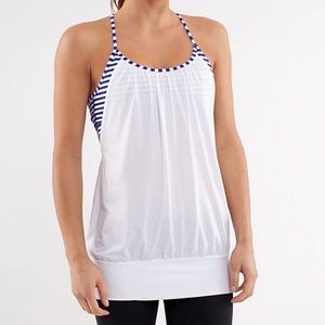 Lululemon No Limits Tank Blue White Striped